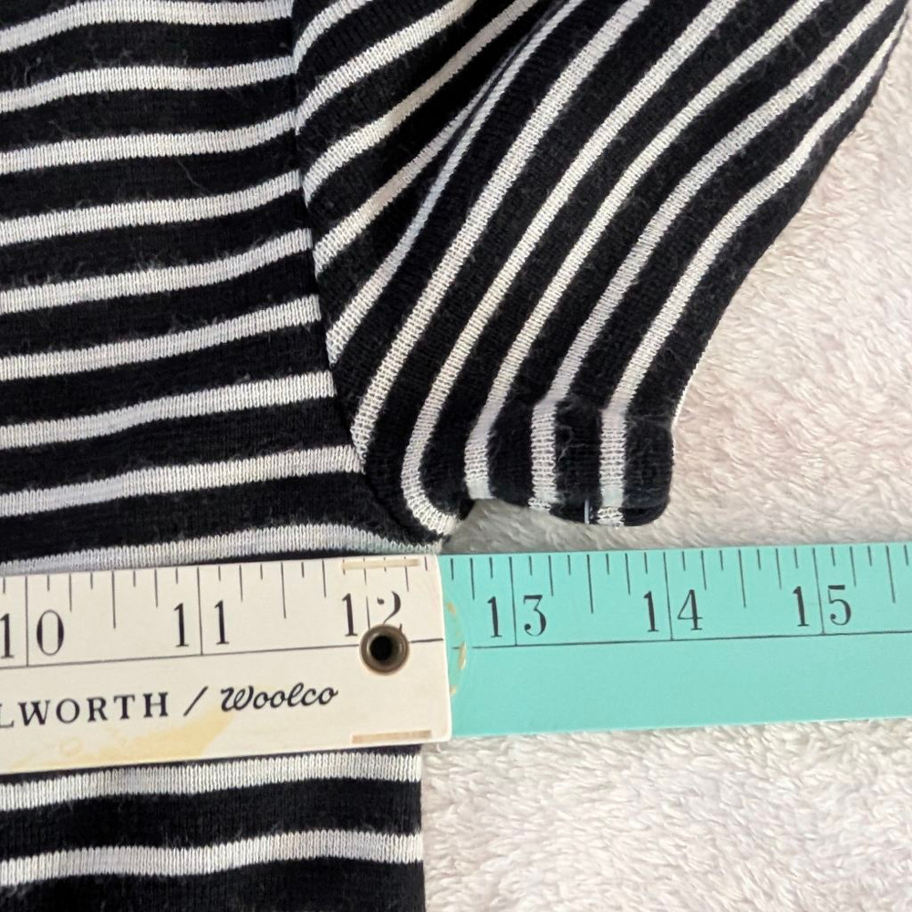 Madewell Black White Striped T-Shirt Dress - XS - Picture 8 of 9